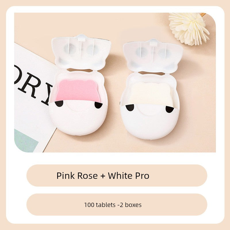 Outdoor Portable Student Cartoon Portable Soap Slice