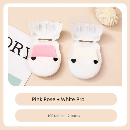 Outdoor Portable Student Cartoon Portable Soap Slice