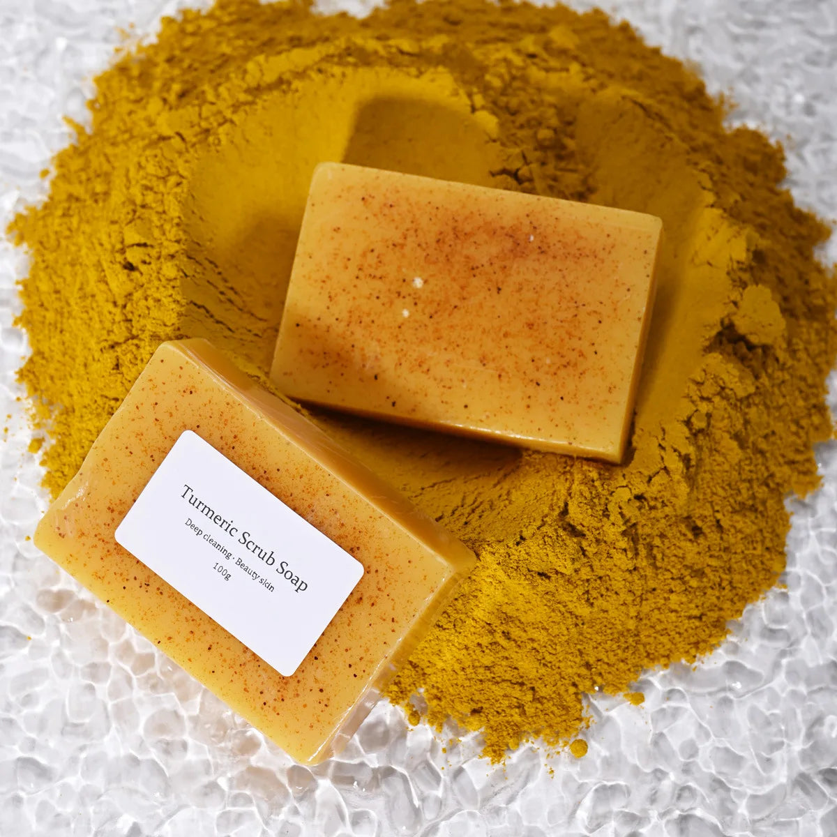 Turmeric Kojic Acid Soap - Natural Brightening Scrub for Face & Body