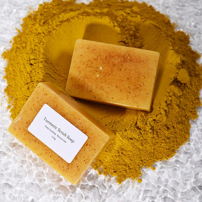 Turmeric Kojic Acid Soap - Natural Brightening Scrub for Face & Body