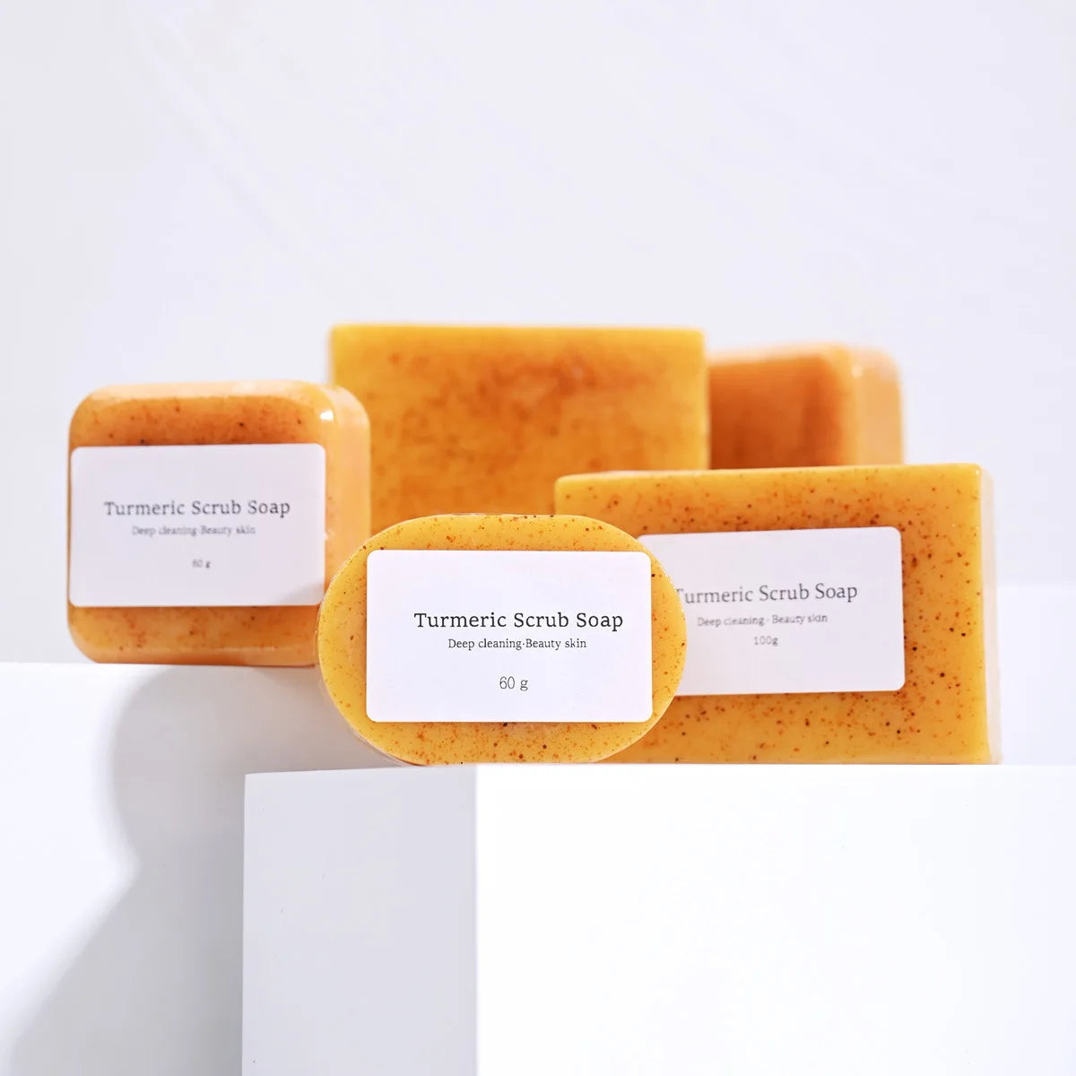 Turmeric Kojic Acid Soap - Natural Brightening Scrub for Face & Body