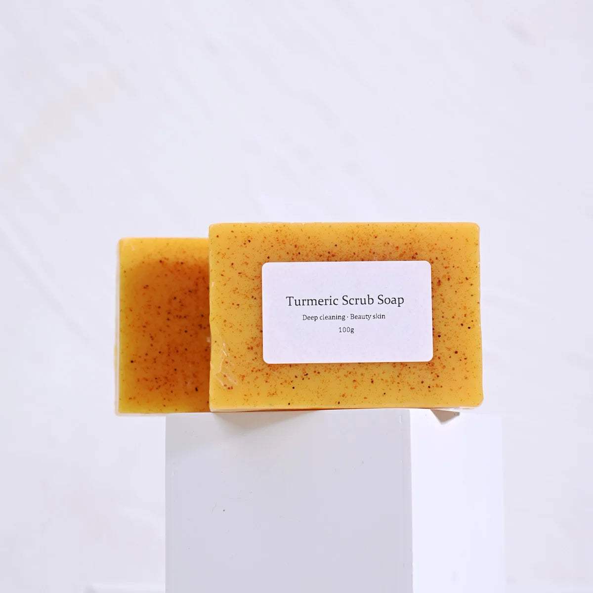 Turmeric Kojic Acid Soap - Natural Brightening Scrub for Face & Body