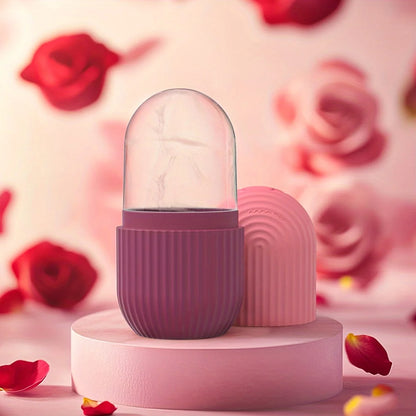 Ice Roller for Face & Eyes - Reusable Silicone Facial Massage Tool