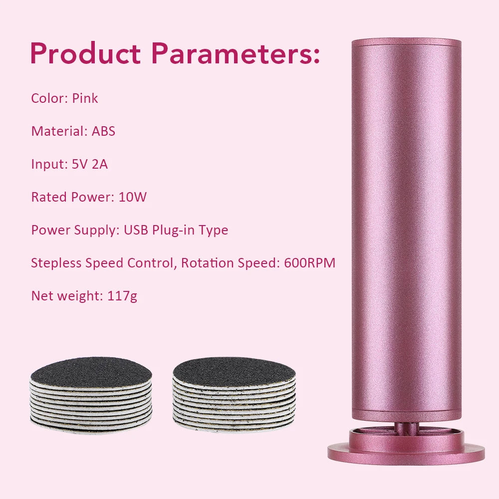 Electric Pedicure File - USB Rechargeable Callus Remover