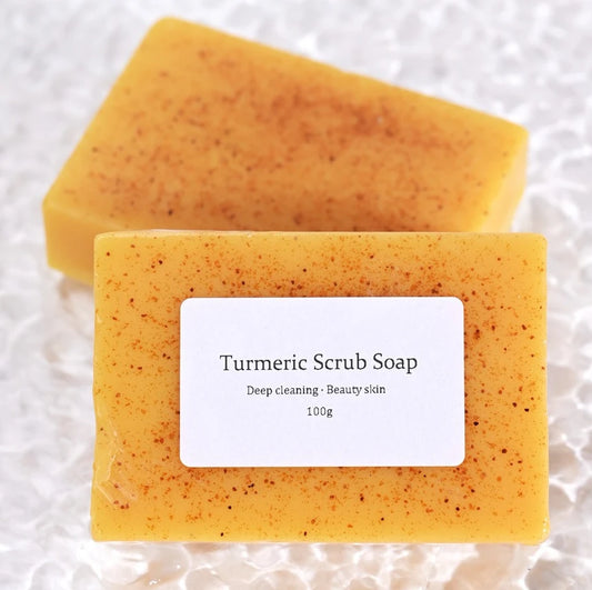 Turmeric Kojic Acid Soap - Natural Brightening Scrub for Face & Body