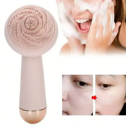Electric Facial Cleansing Brush - Silicone Sonic Massager Waterproof