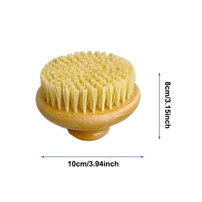 Sisal Body Brush - Natural Beech Wood Handle Exfoliating Back Scrubber