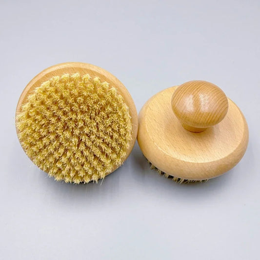 Sisal Body Brush - Natural Beech Wood Handle Exfoliating Back Scrubber