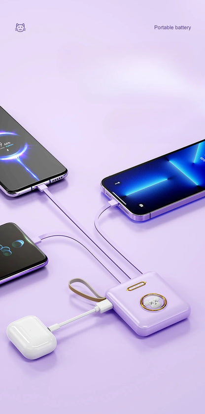 Fun Cartoon Power Bank 20000mAh - Mobile Charger with Cable Included