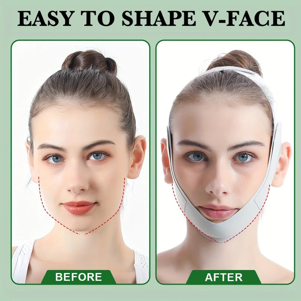Reusable Face Slimming Band - Adjustable Elastic V-Line Lifting Strap