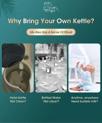 Electric Kettle Mini Foldable 600ml Water Heater Home Hot Water Portable Kitchen Kettle 220V Travel Electric Kettle