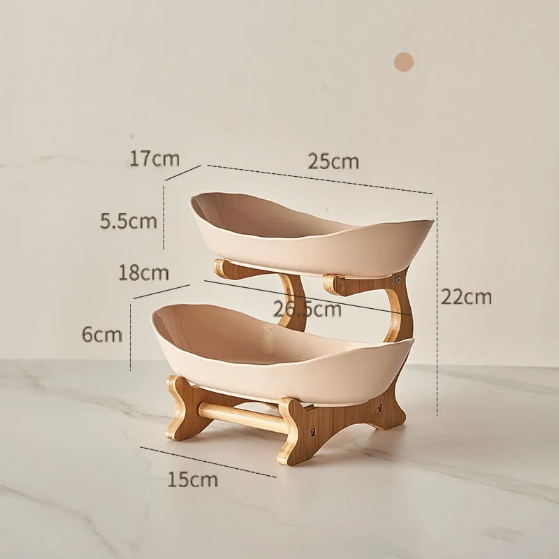 "Multi-Layer Fruit Stand - Modern 3 Tier Snack Dish for Living Room"