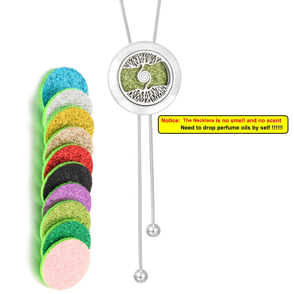 Tree of Life Aromatherapy Necklace - Essential Oil Diffuser Pendant