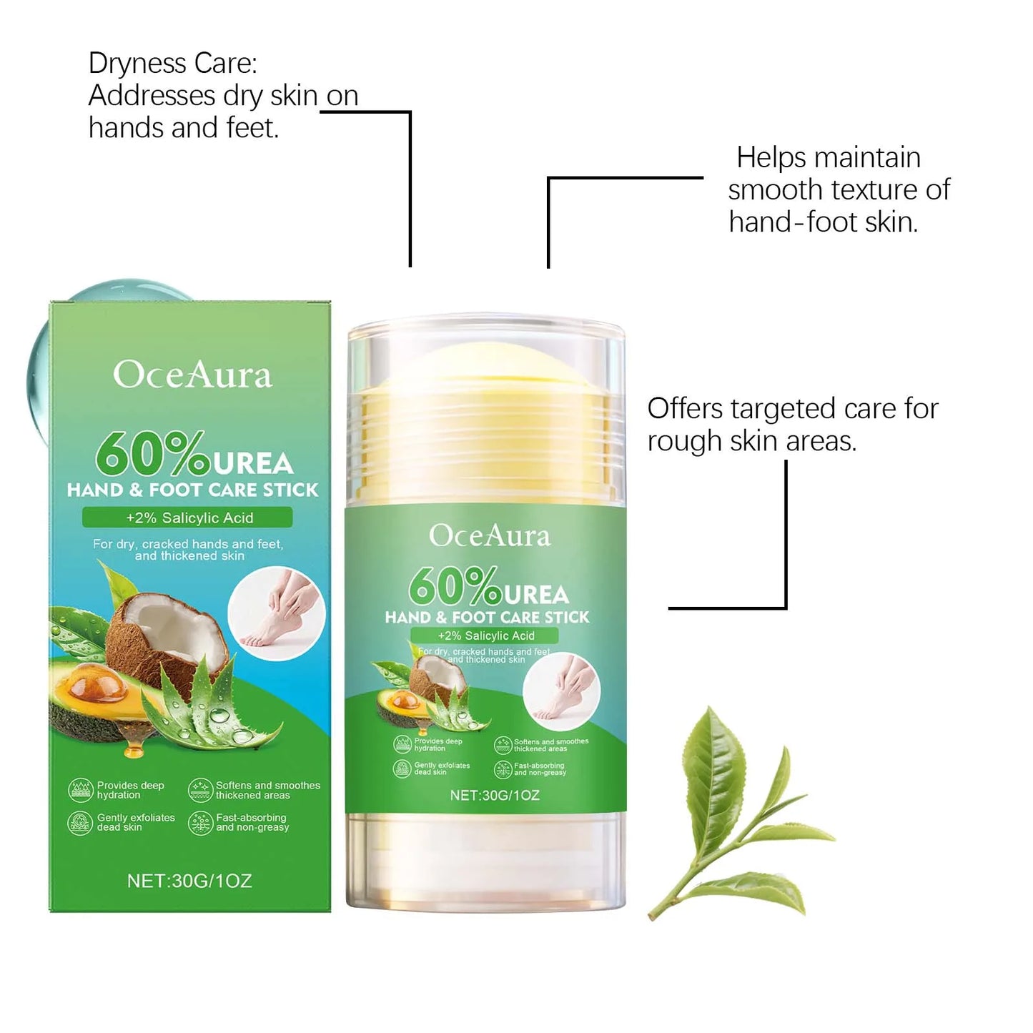 Foot Cream Stick - Moisturising Heel Crack Repair for Very Dry Skin