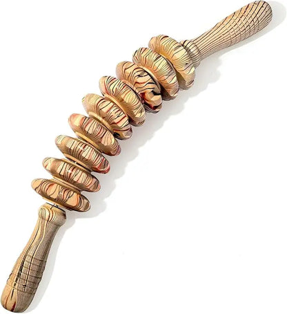 Wooden Massage Roller - Trigger Point Therapy Stick for Muscles & Fascia