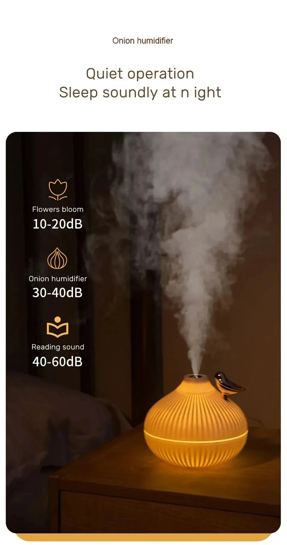 Portable USB Humidifier - Creative Onion Shape Aroma Diffuser