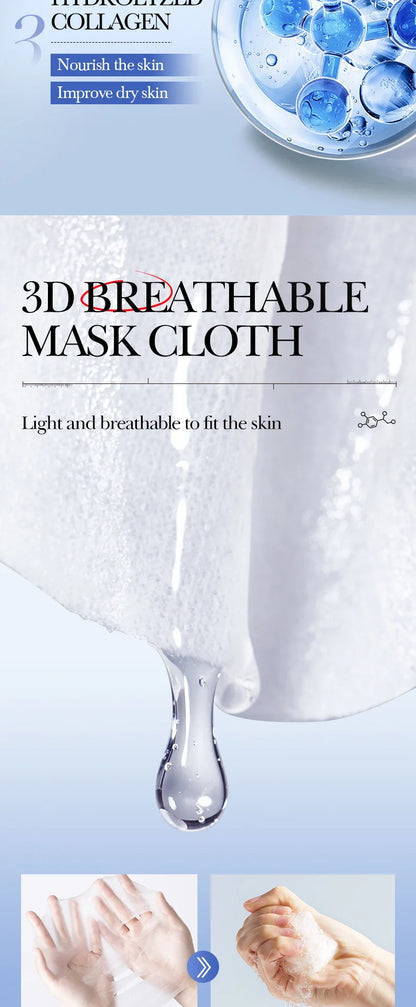 Caviar Face Masks 5-10pcs - Hyaluronic Acid Hydrating Sheet Masks