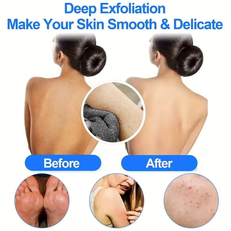 African Net Bath Sponge 2pcs - Long Exfoliating Body Scrubber