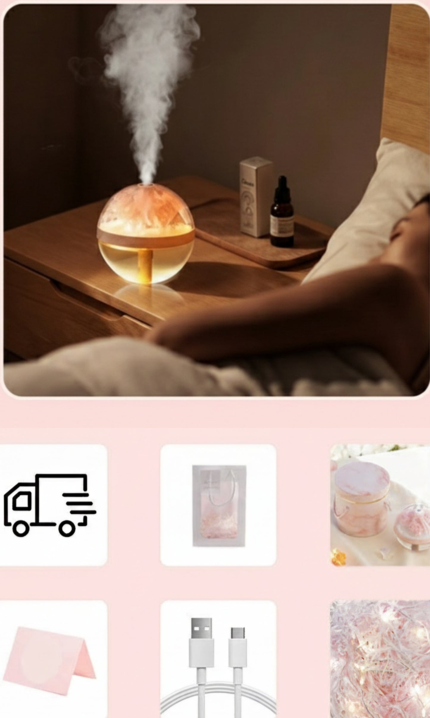 Fragrance Lamp Humidifier - Silent Aroma Diffuser Room Mist